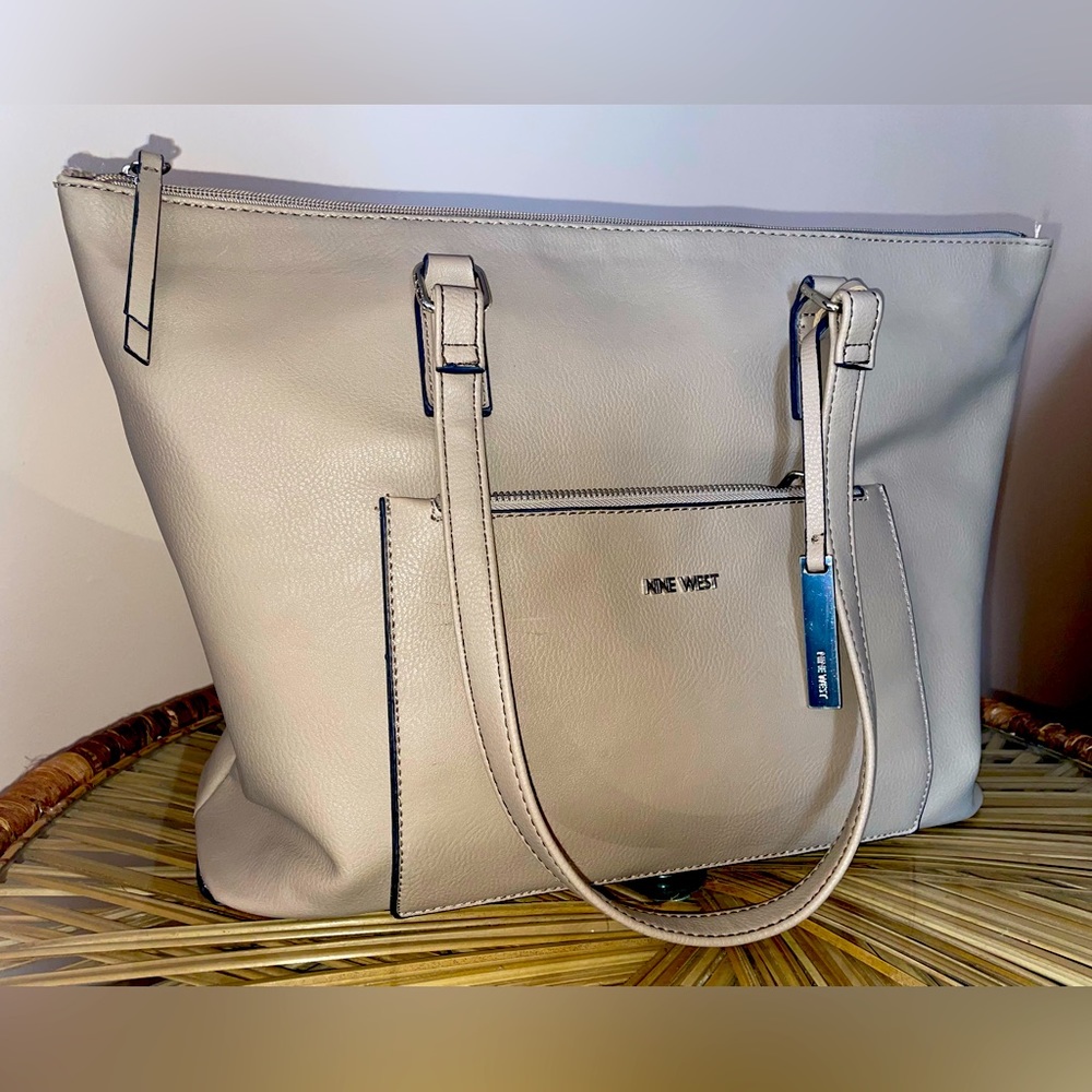 Nine West Tote Laptop Bag in Beige